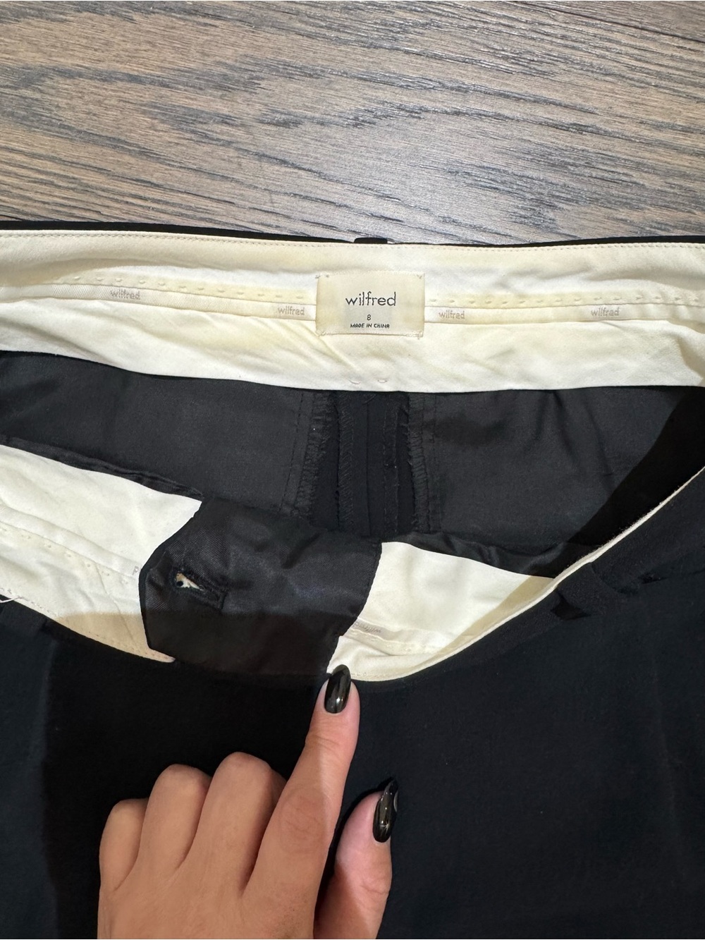 Wilfred Black High Waisted Effortless Pant - Picture 4 of 4